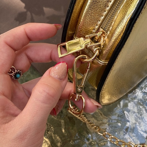 Hello 3 AM Gold Money Bag Crossbody Clutch - Picture 7 of 13